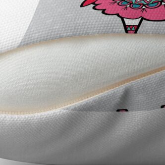 Alternate view of Doodle Llama Pink Throw Pillow