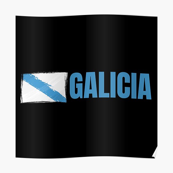 galicia bandera vintage Póster