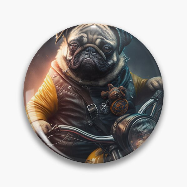 Item preview, Pug Biker designed and sold by WikiRobots.