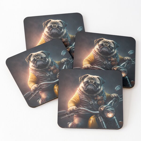 Item preview, Pug Biker designed and sold by WikiRobots.