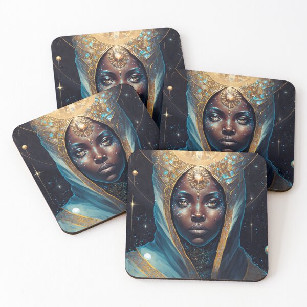 Item preview, Afrofuturistic Queen of Light Nr. 1 designed and sold by thesupremewiz.