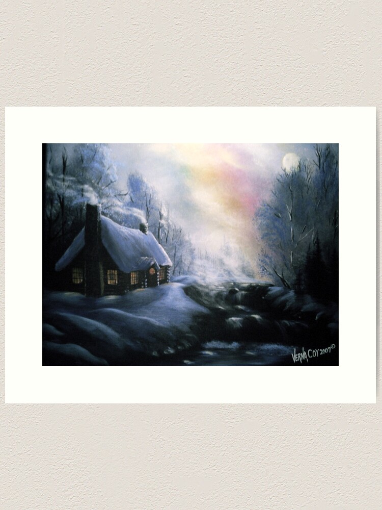 Thumbnail 1 of 3, Art Print, An Alaskan Night designed and sold by VernaCoy.