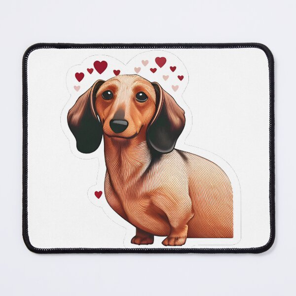 Item preview, Lindo cachorro Dachshund con corazones de San Valentín designed and sold by blacedesigns.