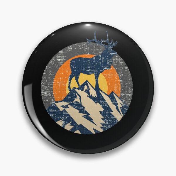Artikelvorschau, Retro Moose Mountains Natur entworfen und verkauft von SunfullyYours.
