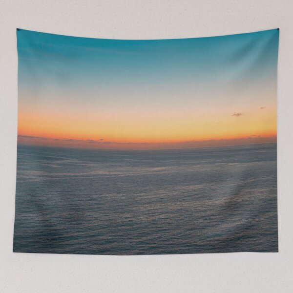 Item preview, Beautiful sunset over the ocean, blue, calm and evening background designed and sold by kris-money.
