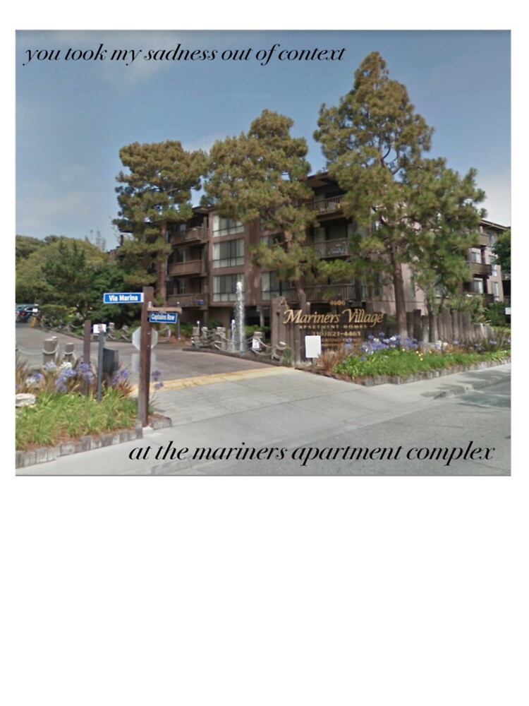 "mariners apartment complex digital lyric design" Kids TShirt for Sale