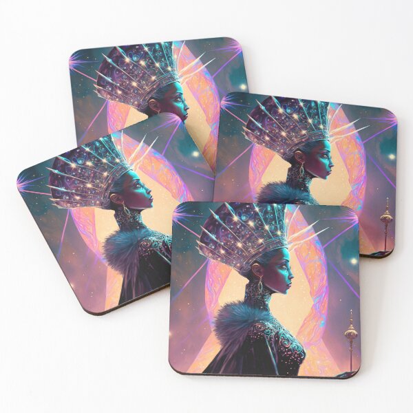 Item preview, Afrofuturistic Queen of Light Nr. 5 designed and sold by thesupremewiz.