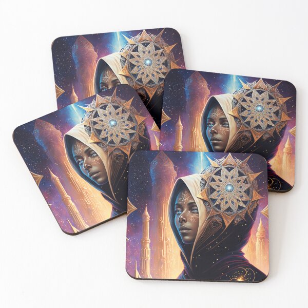 Item preview, Afrofuturistic Queen of Light Nr. 6 designed and sold by thesupremewiz.