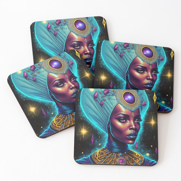 Item preview, Afrofuturistic Queen of Light Nr. 7 designed and sold by thesupremewiz.
