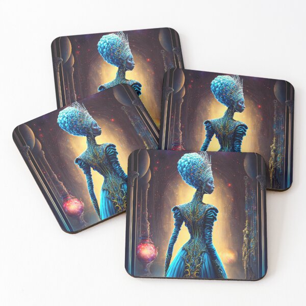 Item preview, Afrofuturistic Queen of Light Nr. 8 designed and sold by thesupremewiz.