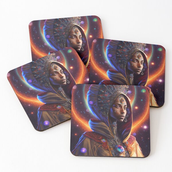 Item preview, Afrofuturistic Queen of Light Nr. 9 designed and sold by thesupremewiz.
