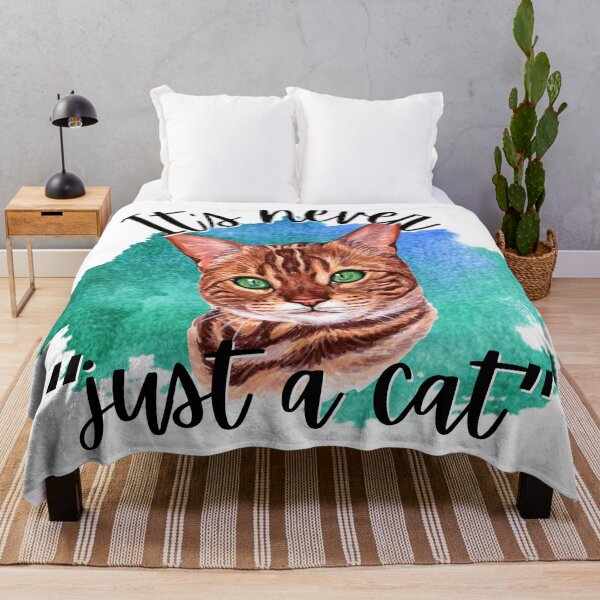 Item preview, It’s never just a cat, cat owner, rescue cats, Bengal cat with green eyes designed and sold by JoeyGraceCatCo.