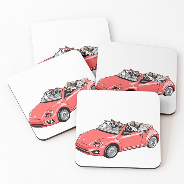 Item preview, Street Cat Carpool Red designed and sold by Easykiel-art.