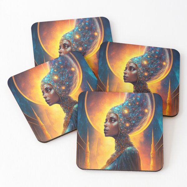 Item preview, Afrofuturistic Queen of Light Nr. 10 designed and sold by thesupremewiz.