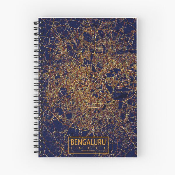 Artikelvorschau, Bengaluru, Indien China Karte - Stadt bei Nacht entworfen und verkauft von deMAP.