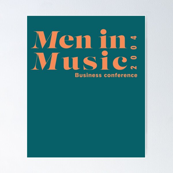 Item preview, men in music business conference designed and sold by Wallyhaney.