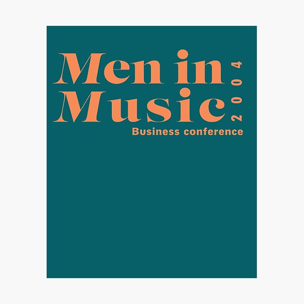 Item preview, men in music business conference designed and sold by Wallyhaney.