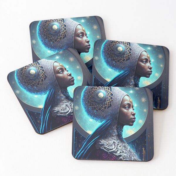Item preview, Afrofuturistic Queen of Light Nr. 14 designed and sold by thesupremewiz.
