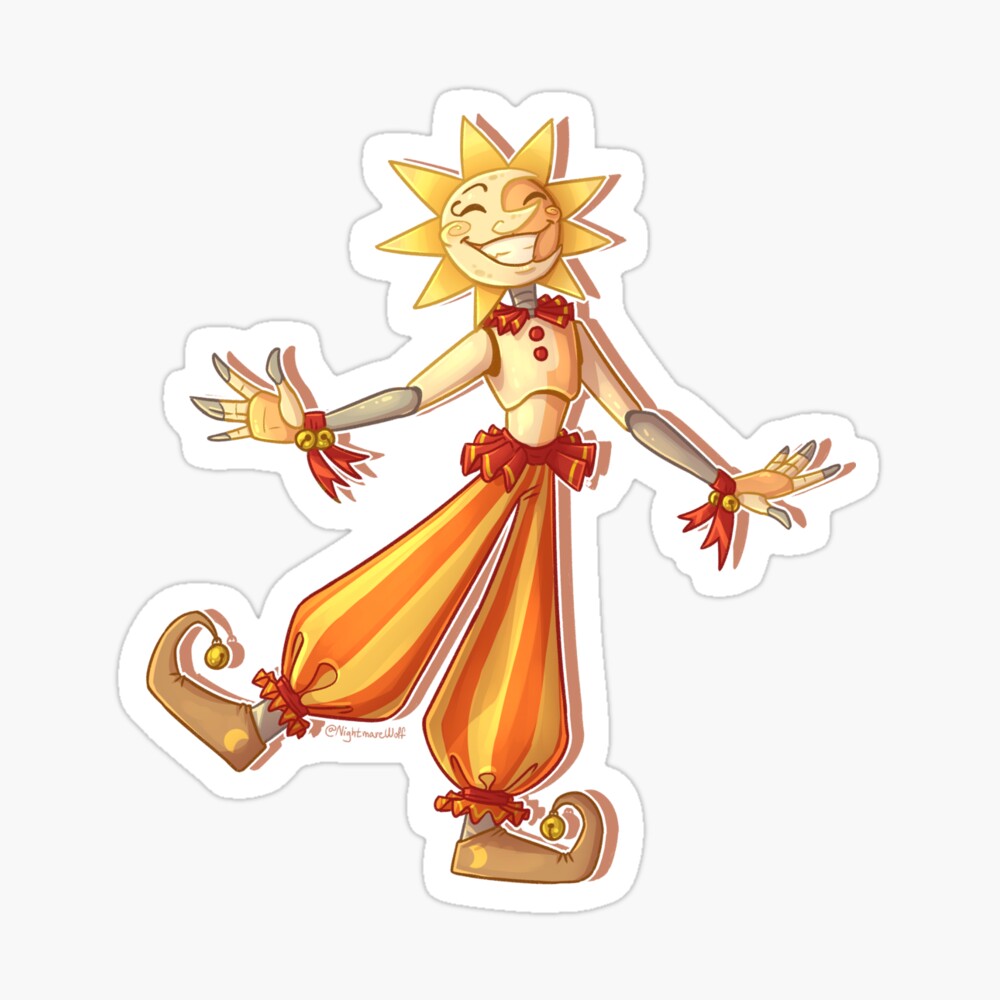 FNAF:SB Sun and Moon Animatronic Stickers -  Israel