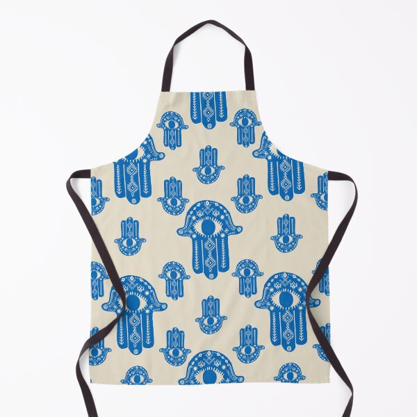 Artikelvorschau, Matisse Blue Hamsa mit bösen Augen und ethnischen Symbolen entworfen und verkauft von Jasmine Blooms Designs.