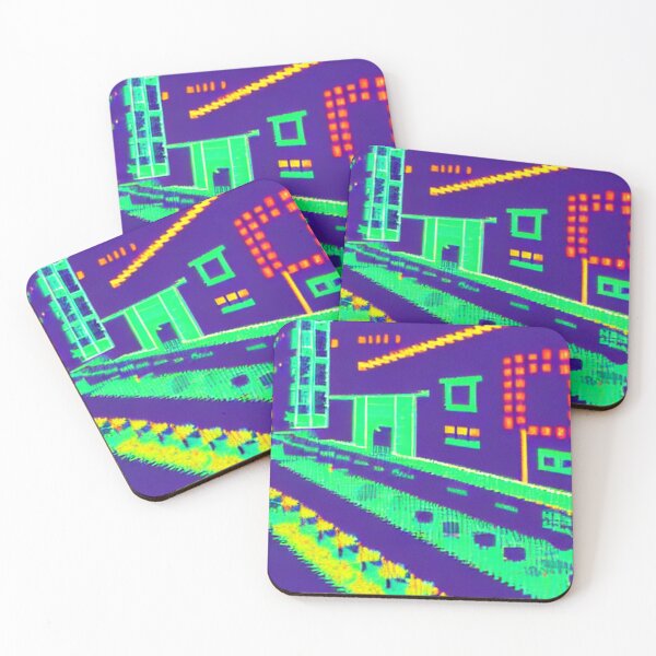 Item preview, 8-bit style cityscape neon designed and sold by PixelDripped.