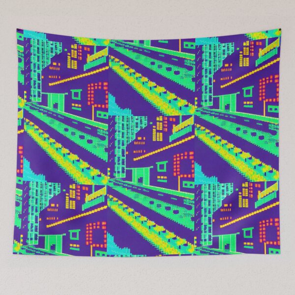 Item preview, 8-bit style cityscape neon designed and sold by PixelDripped.