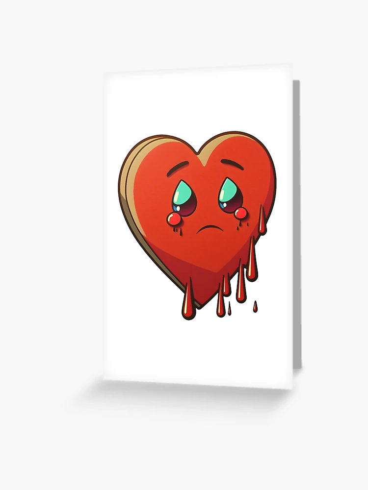 Adorable Red Heart Cartoon Emoji - Plain Vinyl Decal Sticker – Shinobi  Stickers