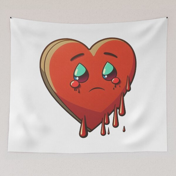 Item preview, A Sad Red Heart Crying in Pain designed and sold by Melcu.