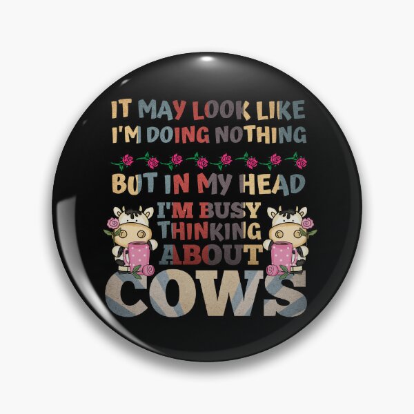 Item preview, Vintage Faded version of Just busy thinking about cows designed and sold by FarmsteadAcers.