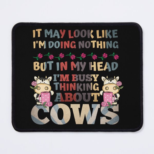 Item preview, Vintage Faded version of Just busy thinking about cows designed and sold by FarmsteadAcers.