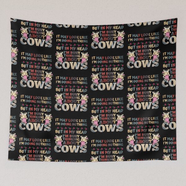 Item preview, Vintage Faded version of Just busy thinking about cows designed and sold by FarmsteadAcers.