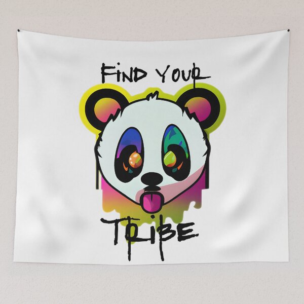 Item preview, Find Your Tribe Panda Sticker designed and sold by csdesignco.