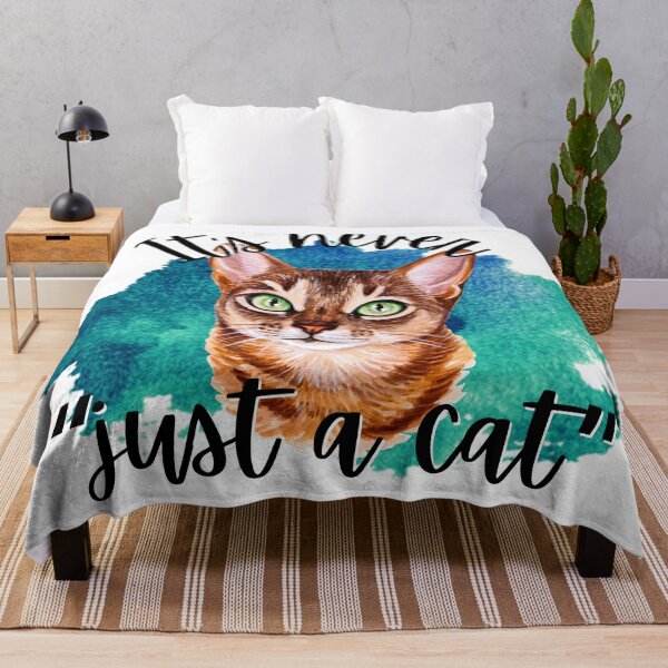 Item preview, It’s never just a cat, cat owner, rescue cats, watercolor cat designed and sold by JoeyGraceCatCo.