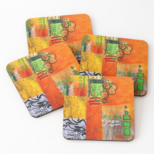 Item preview, Colorful Abstract Mixed Media Collage Art designed and sold by NancyMerkle.