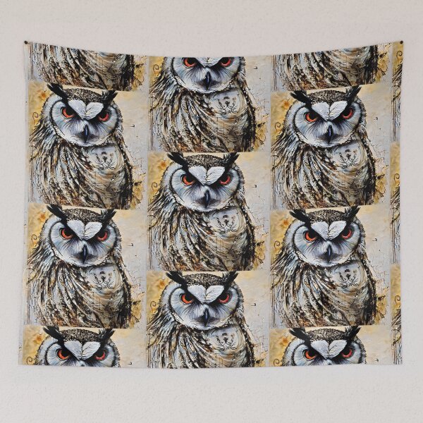 Item preview, Sketch of great owl designed and sold by bogfl.