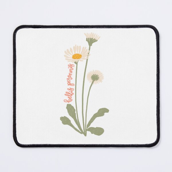 Item preview, Daisy Flower Illustration With Latin Name Bellis Perennis designed and sold by Miss Cassie Bee.