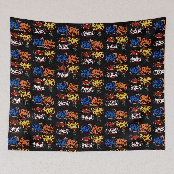 Item preview, Famous Cities Handwritten Urban Graffiti designed and sold by mkzmerch.