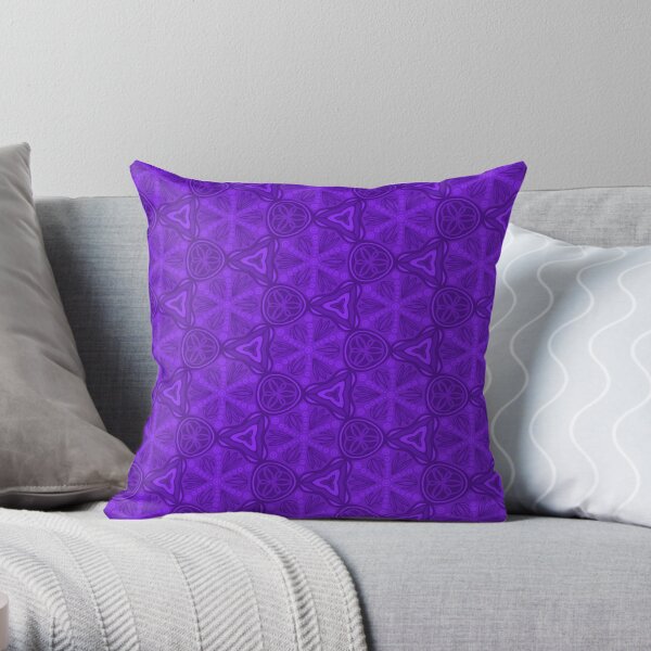 Purple Repeating Pattern Throw Pillow