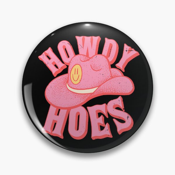 Item preview, Howdy Hoes | Pink Cowboy Cowgirl Rodeo Hat Preppy Aesthetic | MEME HOWDY Y'ALL | Black Background designed and sold by PEARROT.