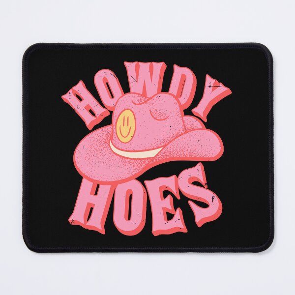 Item preview, Howdy Hoes | Pink Cowboy Cowgirl Rodeo Hat Preppy Aesthetic | MEME HOWDY Y'ALL | Black Background designed and sold by PEARROT.