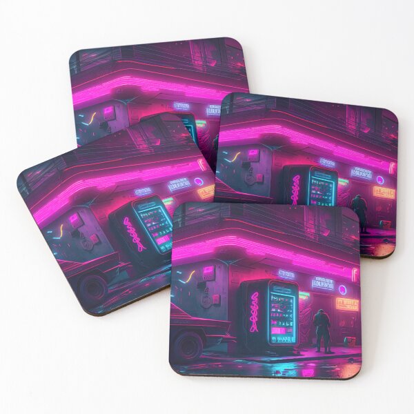 Item preview, Cyberpunk neon wall art designed and sold by chaoticabstract.