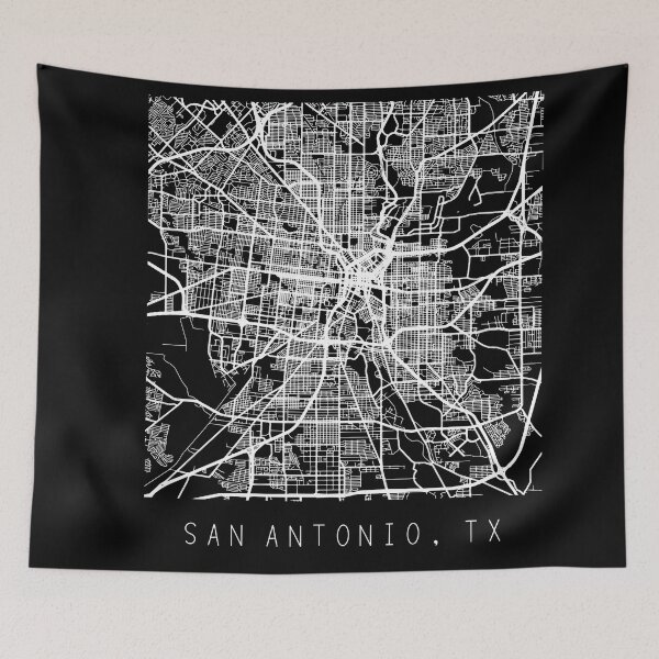 Item preview, San Antonio Texas TX city map black and white designed and sold by gifts-ideas.