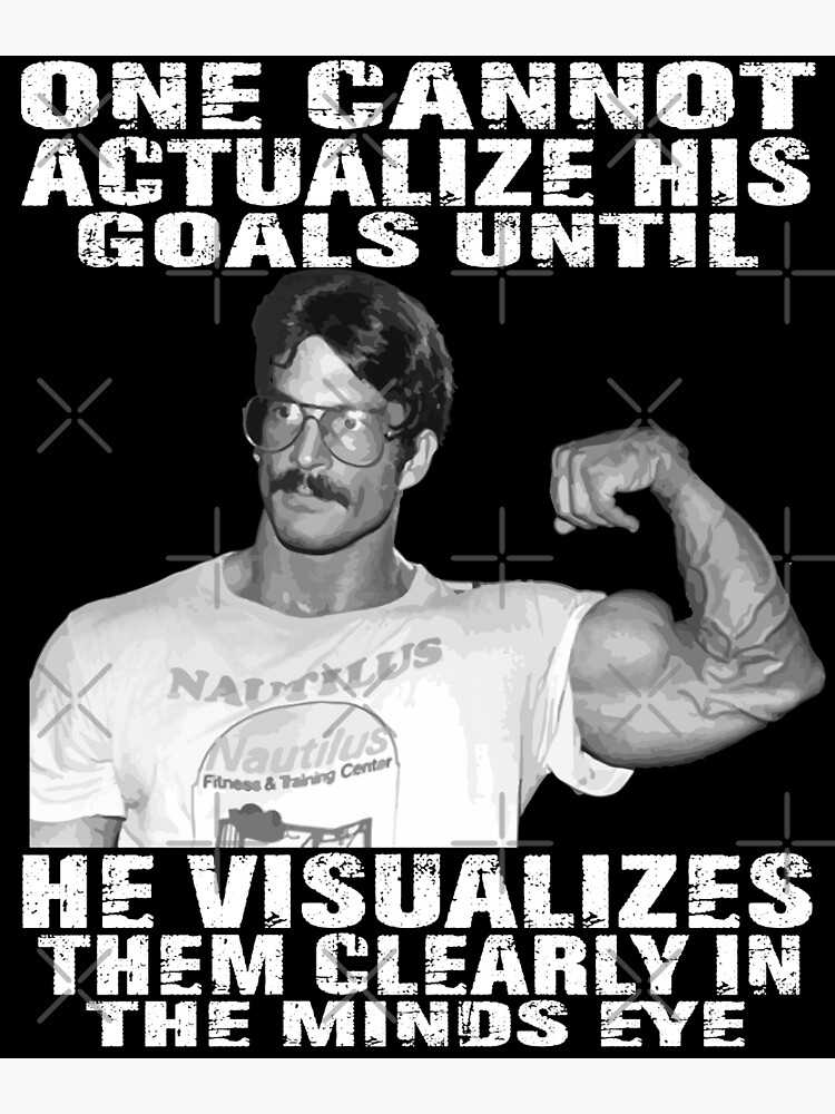 Disover Mike Mentzer Visualize Your Goals GYM Premium Matte Vertical Poster