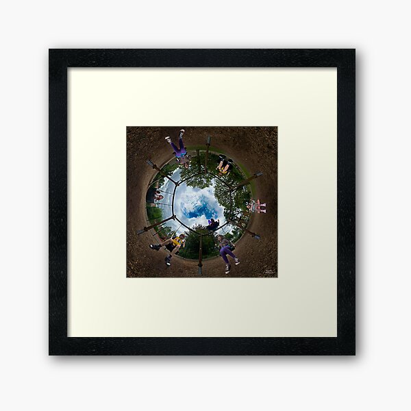 6 Seater Swing - Sky In Framed Art Print