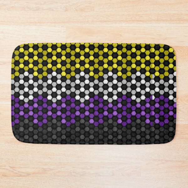 Item preview, Seamless Football Pattern in Non-Binary Pride Flag Colors designed and sold by LiveLoudGraphic.
