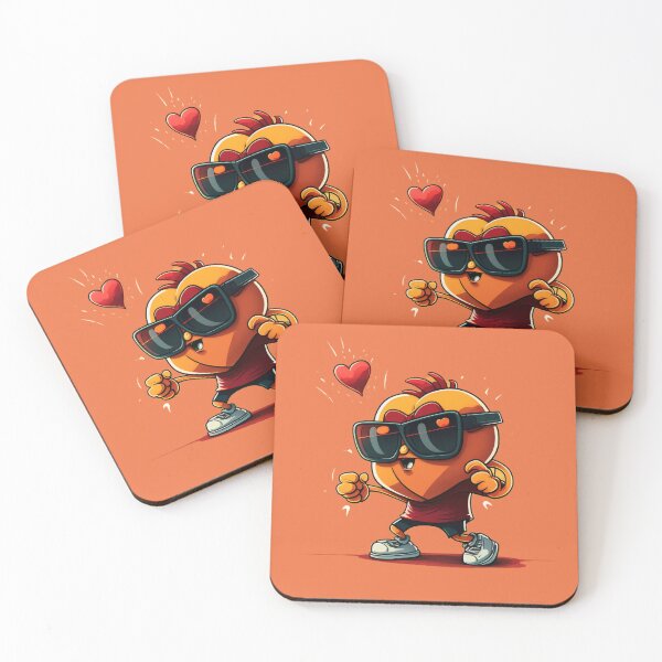 Item preview, Cute Heart Character Wearing Sunglasses - Sunny Heart Design designed and sold by IKrakenArts.