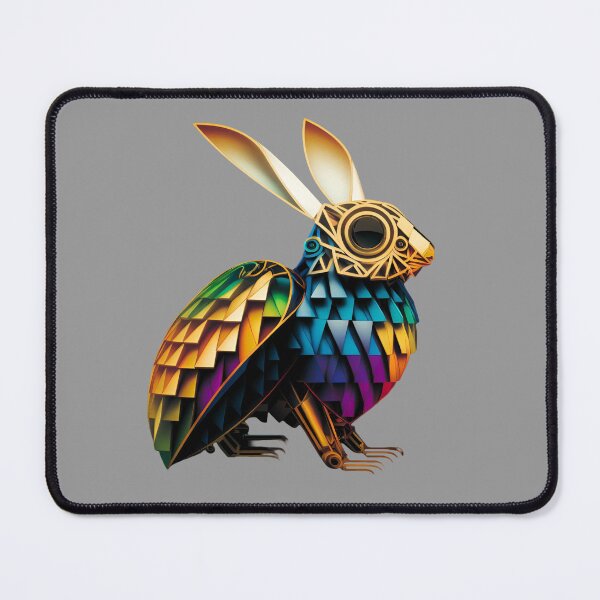 Item preview, Art Deco Steampunk Rabbit Bird | Rainbow Heart Rabbit | Rainbow Easter | high resolution designed and sold by Synthetic-Intel.