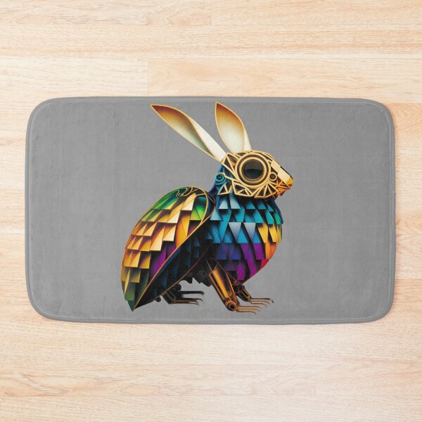 Item preview, Art Deco Steampunk Rabbit Bird | Rainbow Heart Rabbit | Rainbow Easter | high resolution designed and sold by Synthetic-Intel.