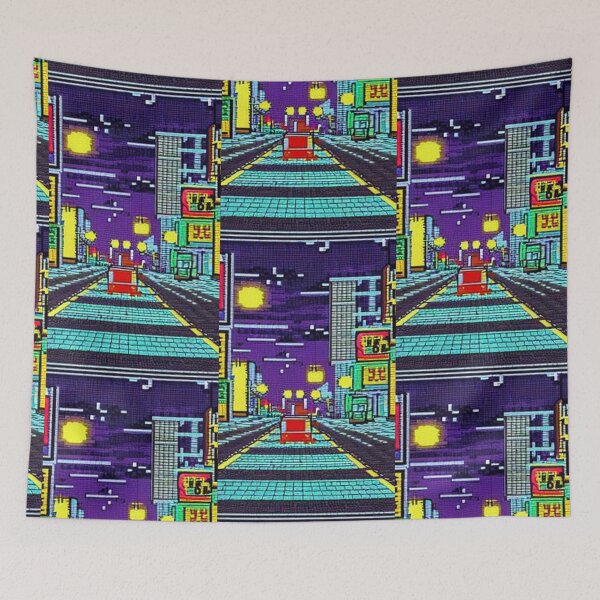 Item preview, 8-bit style cityscape designed and sold by PixelDripped.