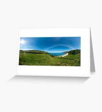Kinnagoe Bay Panorama Greeting Card